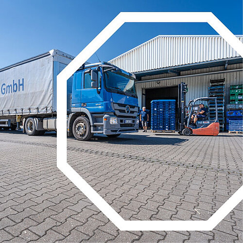 Lastwagen vorm Unternehmen